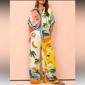 Colorful Graphic Print Women's Jumpsuit